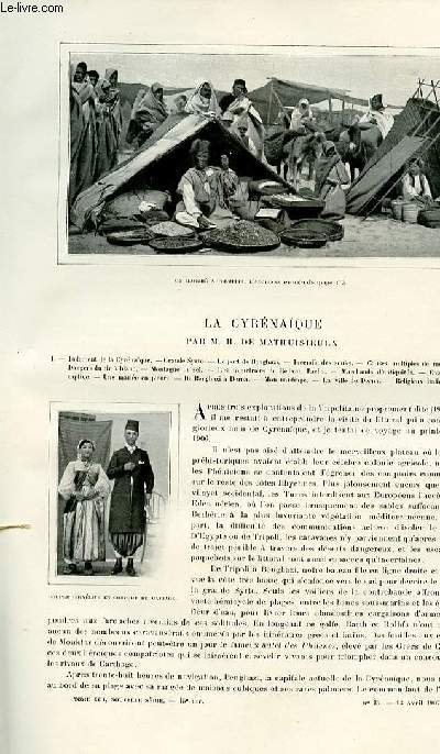 Le tour du monde - journal des voyages - nouvelle série- livraisons n°15 et 16 - La cyrénaïque par M. H. De Mathuisieulx.