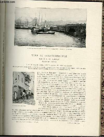 Le tour du monde - journal des voyages - nouvelle srie- livraisons n18, 19, 20 et 21 - Vues de Constantinople par M.L. De Launay, membre de l'institut.