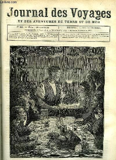 Journal des voyages et des aventures de terre et de mer n 25 - Les ftes de Noel en Angleterre - Noel chez les forats librs, Christmas, Aventures prilleuses chez les peaux rouges, chapitre VIII, Les pompiers de New York, Le tour de la terre en 80