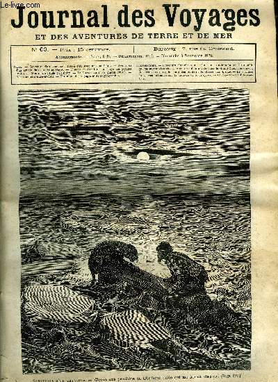 Journal des voyages et des aventures de terre et de mer n 69 - Souvenirs d'un chasseur - c'tait une panthre de trs forte taille qui me faisait vis a vis, Aventures d'un artiste dans le grand ouest, Chasses et aventures de Paul du Chaillu au pays