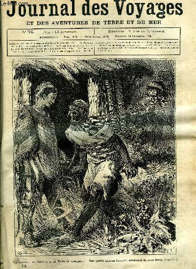 Journal des voyages et des aventures de terre et de mer n 76 - Le charmeur de serpents et le tueur de panthres - les quatre indiens l'avaient envelopp de leurs lazos, Le robinson noir, chapitre VIII, Chambord, Le volcan dans les glaces, chapitre XVI