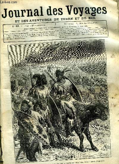 Journal des voyages et des aventures de terre et de mer n 89 - Le pays des zoulous - On amne ensutie sur sa tombe du btail qui devient sacr, Aventures prilleuses de deux voyageurs franais au Dahomey, Le robinson noir, chapitre XIX, Histoire