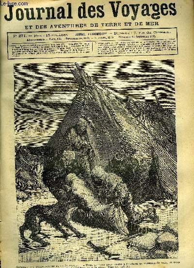 Journal des voyages et des aventures de terre et de mer n 271 - Journal des explorateurs de la Jeannette - Nous donnons pour suaire a Ericksen un morceau de toile, et nous le descendons dans la glace, Le rajah a Borno, chapitre IX, Aventures de trois