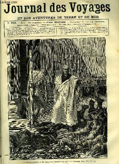 Journal des voyages et des aventures de terre et de mer n 323 - Les chiens sacrs - le corps est attach a un pilier et dcoup, Les robinsons marseillais, chapitre IX, Deuxime voyage de M. Noirot dans les rgions du haut sngal, Le trsor des rois