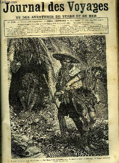 Journal des voyages et des aventures de terre et de mer n 346 - Moeurs et coutumes annamites - Les fiancs se rendaient chez la sorcire pour se faire dire la bonne aventure, Le coq rouge, XX, Les drames de l'Afrique australe, chapitre XVIII