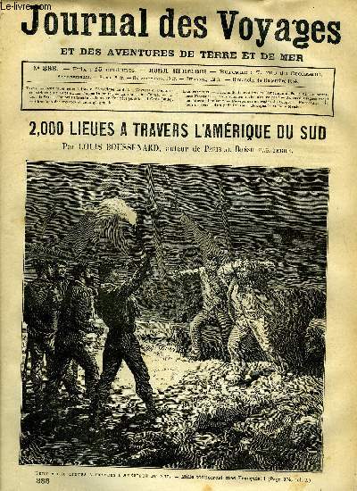 Journal des voyages et des aventures de terre et de mer n 388 - Deux mille lieues a travers l'Amrique du Sud - Mille tonnerres ! mes franais !!, De Paris au Lac Tanganika, La France au Congo, Le tour de France d'un petit parisien, X, L'oasis, chapitre