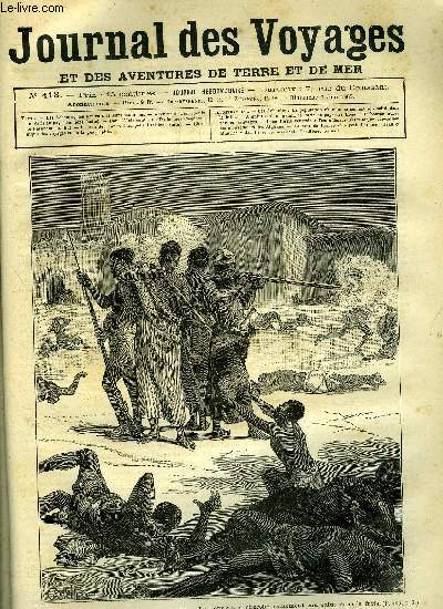 Journal des voyages et des aventures de terre et de mer n 413 - Les achantis, leurs moeurs et leurs couturmes - la population cherche vainement son salut dans la fuite, Aventures d'un gamin de Paris au pays des lions, chapitre VI, Dans l'Asie centrale