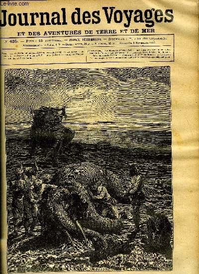 Journal des voyages et des aventures de terre et de mer n 435 - Les lphants indiens dans l'Afrique centrale - Carter se met a son cot pour tudier les battements du coeur, Les mangeurs de feu, chapitre II, Aventures d'un gamin de paris au pays