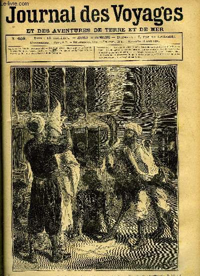 Journal des voyages et des aventures de terre et de mer n 458 - Les fous de Constantinople - dans les cours, les animaux se promnent au milieu des fous inoffensifs, Les mangeurs de feu, chapitre II, Le tour de France d'un petit parisien, VII, Aventures