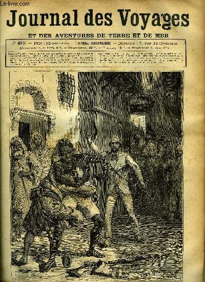 Journal des voyages et des aventures de terre et de mer n 485 - Une rixe au Maroc - l'norme ngre se prcipita sur le soldat, Les chasseurs de caoutchouc, chapitre II, Les cinghalais a Paris, Un hros, Les mangeurs de feu, chapitre IV, Du Niger