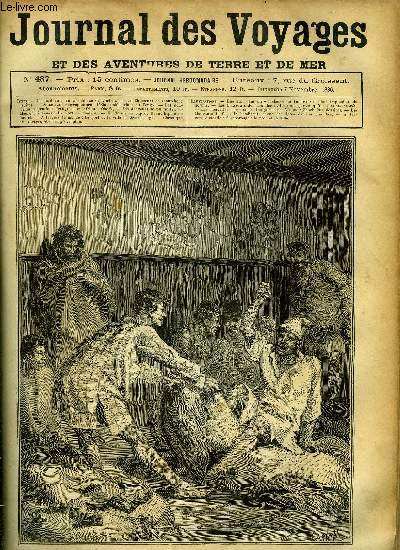 Journal des voyages et des aventures de terre et de mer n 487 - Une nuit dans un workhouse de londres - il tait impossible de dormir, Les chasseurs de caoutchouc, chapitre III, Etat indpendant du Congo, Obock, La mort de l'enfant, Un drame au cap