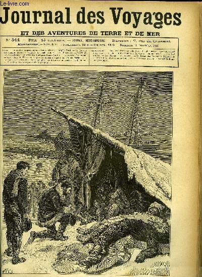 Journal des voyages et des aventures de terre et de mer n 544 - Les expditions au pole nord - Le plus navrant spectacle s'offrit a leur vue, Le coureur de jungles, chapitre IV, Origines du canal de Suez, Les phoogies, La ferme des montagnes bleues, XVI