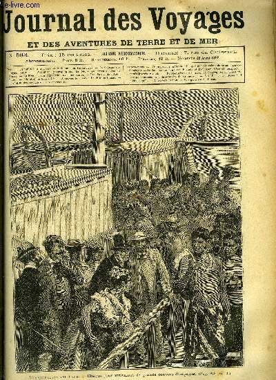 Journal des voyages et des aventures de terre et de mer n 563 - L'immigration indienne - Chaque jour arrivaient de grands convois d'engags, Le coureur des jungles, chapitre IV, Le ncrologue africain Jacques de Brazza, La Prouse, VII, Les parias