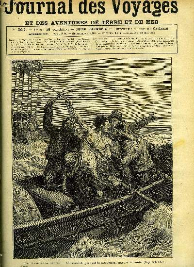 Journal des voyages et des aventures de terre et de mer n 567 - L'escapade de la Rosita - un matelot, pendant la discussion, trancha la corde, Le coureur des jungles, quatrime partie, La Prouse, IX, Une trange aventure a Cuba, III, Le chemin de fer