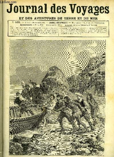 Journal des voyages et des aventures de terre et de mer n 568 - Port-Famine - on prit de force un de ces indiens pour servir d'interprte, Le coureur des jungles, chapitre II, Une chasse au lion, La Prouse, IX, Une trange aventure a Cuba, IV