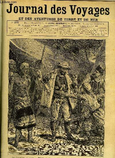 Journal des voyages et des aventures de terre et de mer n 576 - Les chasseurs d'hommes - malgr les chaines qui l'entravaient, elle courut a lui, Le coureur des jungles, sixime partie, Cinq ans en Abyssinie, Les dompteurs clbres, Carter, Les bateaux