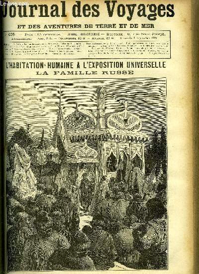 Journal des voyages et des aventures de terre et de mer n 635 - La famille russe - Enfin apparaissent les icones ports par les moujiks, Aventures extraordinaires d'un homme bleu, chapitre II, Une fte publique au seizime sicle, Peronnet, de Pronne