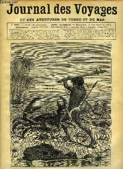 Journal des voyages et des aventures de terre et de mer n 660 - Le crabe-voleur - aprs le coucher de soleil, les insulaires les trouvent en train de dvorer les noix de coco, Les ravageurs de la mer, chapitre VIII, Comment Stanley rejoignit Emin Pacha