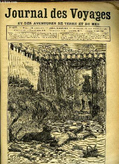 Journal des voyages et des aventures de terre et de mer n 677 - Fantaisie de couguar - quand je rentrai, un spectacle affreux s'offrit a mes regards, Les ravageurs de la mer, chapitre IV, Une cole au Caire, Le capitaine Roberts, Le brick sanglant