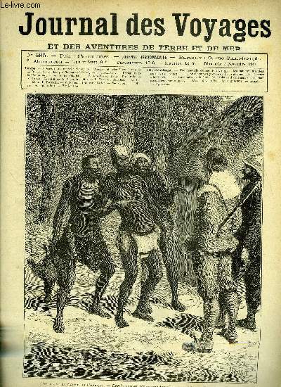 Journal des voyages et des aventures de terre et de mer n 695 - Une nouvelle victime de l'Afrique - Ces hommes n'avaient jamais vu de blancs, Les prud'hommes pcheurs, Les ravageurs de la mer, livre troisime, Le filanjane, L'ours d'Australie