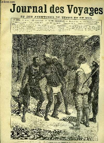 Journal des voyages et des aventures de terre et de mer n 697 - Une station de colons - Le fermier reoit en pleine poitrine les deux coups du rifle du squatteur, Les ravageurs de la mer, chapitre II, Les ngriers, Une chasse aux bisons, Curieux tramway