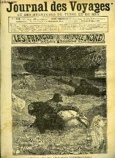 Journal des voyages et des aventures de terre et de mer n 768 - Les franais au pole nord - Il s'y accroche a bout de force et d'haleine, La Patagonie et la terre de feu, Rome, VI, Le cirque zoulof, chapitre II, Les scandinaves au pole sud, Les ghiliaks