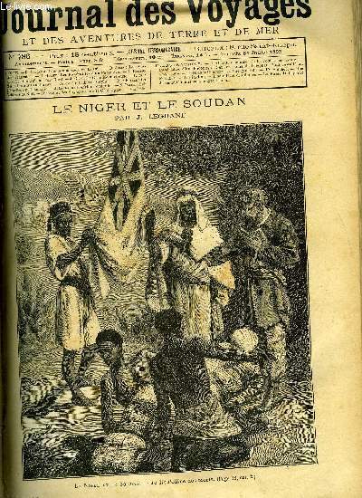 Journal des voyages et des aventures de terre et de mer n 786 - Le Niger et le Soudan - Je lis l'office des morts, Les missions franaises, Funrailles d'un phoongye a Mandalay, Les franais au pole nord, La grande chartreuse, II, Le rubis de Ceylan