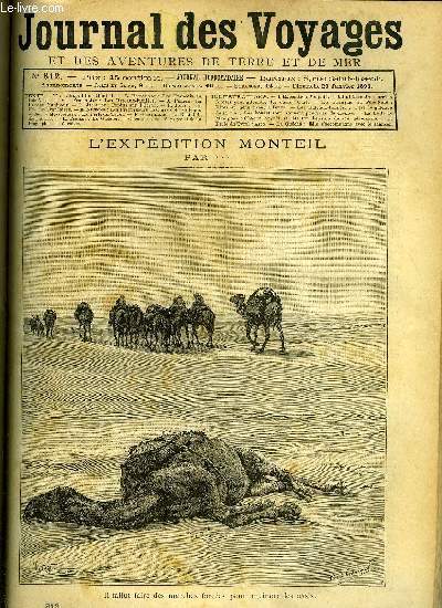 Journal des voyages et des aventures de terre et de mer n 812 - Il fallut faire des marches forces pour atteindre les oasis, Les franais au pole nord, chapitre IV, Les bateaux lumire, La lutte au manipour, Perdus sur l'ocan, chapitre II, La nostalgie