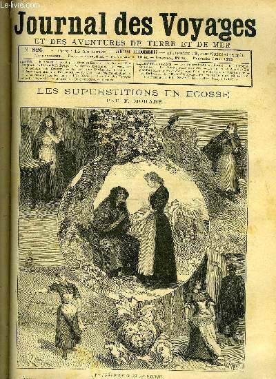 Journal des voyages et des aventures de terre et de mer n 826 - Les prdictions de la gypsie, Les migrants de l'hirondelle rouge, deuxime partie, Les Anos, A la recherche de crampel, IV, Perdus dans l'ocan, chapitre II, La famine en Algrie