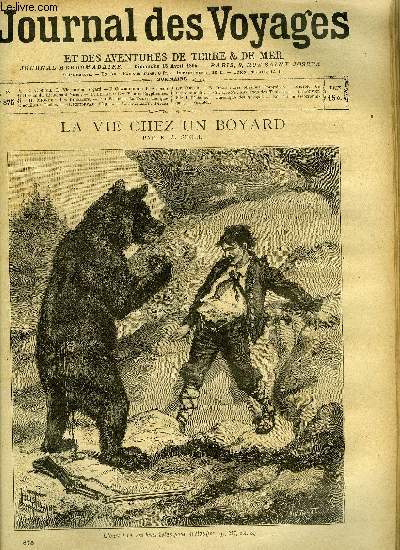 Journal des voyages et des aventures de terre et de mer n 875 - La vie chez un boyard par E.A. Spoll, La seconde mission du lieutenant Mizon, V, Les vpres gyptiennes, IV, Les timbaliers, La danse des quenouilles a Toulon, Paques, Perdus sur l'ocan