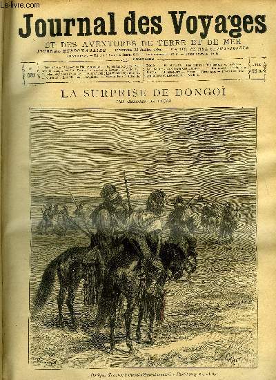 Journal des voyages et des aventures de terre et de mer n 889 - La surprise de Dongoi par Georges de Luon, A travers la laponie, II, Les vpres gyptiennes, V, L'ile du diable, V, Perdus sur l'ocan, II, Le Maroc