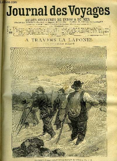 Journal des voyages et des aventures de terre et de mer n 893 - A travers la Laponie par Charles Rabot, Le train de la reine Victoria, La cuisine au Japon, L'ile du diable, X, Le capitaine Bisson, Les vpres gyptiennes, III, Aux pays des timbres, IX