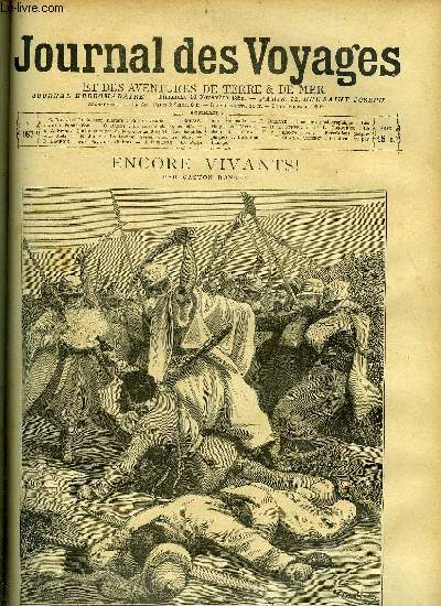 Journal des voyages et des aventures de terre et de mer n 957 - Encore vivants par Gaston Donnet, Sans le sou, IV, La russie glace, en t, III, Les batailles sous Metz, Aux pays des timbres, en Russie, La poste aux lphants, XV