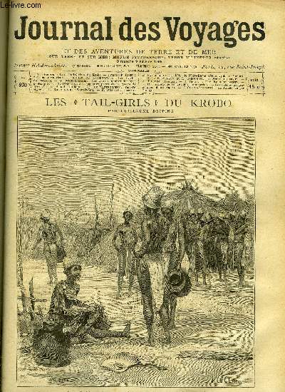 Journal des voyages et des aventures de terre et de mer n 970 - Les tail-girls du Krobo par Guillaume Depping, L'orient mystrieux, Les vads du Mexique, IV, La bataille du Mans, Sans le sou, XII, Le secret du navire, XXII, Assouan