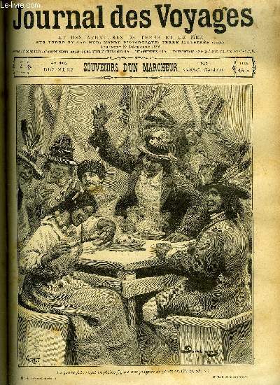 Journal des voyages et des aventures de terre et de mer n 4 - 2e srie - Souvenirs d'un marcheur, La Nol en Allemagne, Voyages et aventures de mademoiselle Friquette, IX, La piscine d'Ezechias, Les papels, Le grand serpent, XIII, Les pompires