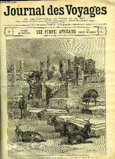 Journal des voyages et des aventures de terre et de mer n 27 - 2e srie - Une pompi africaine par Charles de Varigny, Les chauves souris de Verdun, Voyages et aventures de mademoiselle friquette, VI, Une fte a Venise, le 7 juin 1797, Les explorations