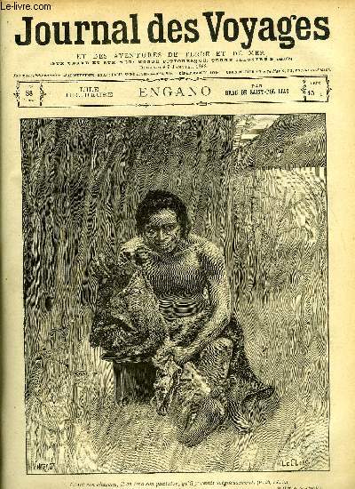 Journal des voyages et des aventures de terre et de mer n 58 - 2e srie - Engano par Brau de Saint Pol Lias, L'ile en feu, VIII, Les chercheurs d'or au Klondike, IV, Le hros de mdine, XIII, Les formules de salutation, Comment on devient explorateur, IX