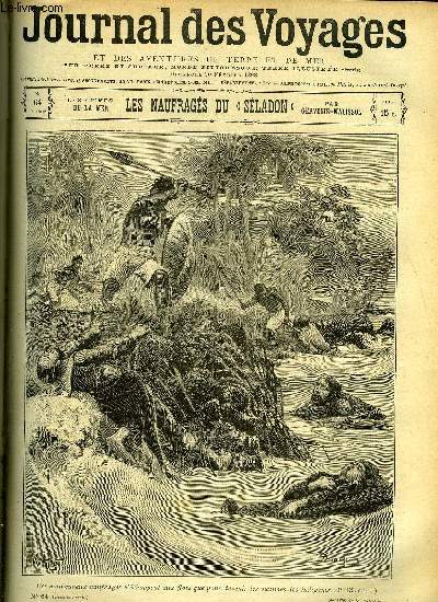 Journal des voyages et des aventures de terre et de mer n 64 - 2e srie - Les crimes de la mer - Le snaufrags du sladon par Gervsis-Malissol, L'ile en feu, XIV, La toilette des femmes d'Altenbourg, La lgende de la boussole, Le hros de mdine, XVII