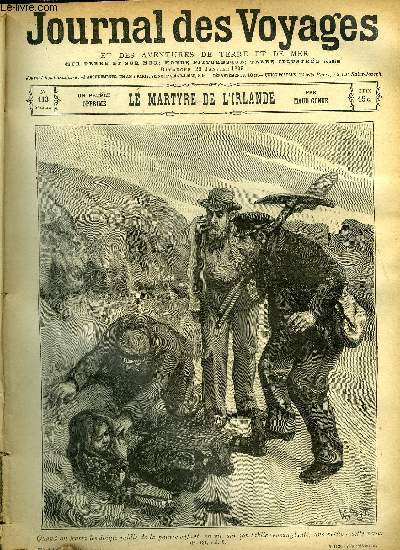 Journal des voyages et des aventures de terre et de mer n 113 - 2e srie - Le martyre de l'Irlande par Maud Gonne, Dammarie d'Alsace, Les trangleurs du bengale, IV, Un tour en Birmanie, L'vad de la katorga, X, Le pluviau et l'hippopotame