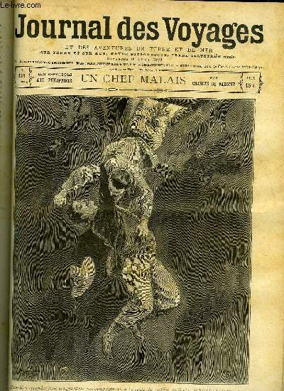 Journal des voyages et des aventures de terre et de mer n 124 - 2e srie - Les Espagnols aux Philippines - un chef malais par Charles de Varigny, Les trangeurs du Bengale, III, Le vaucluse, III, Au pays des pieschis, VI, Moumousse reine phmre