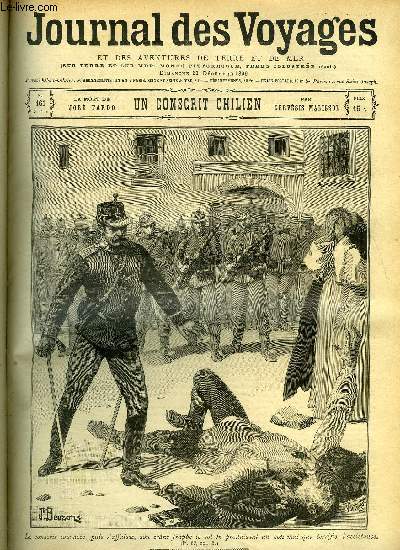 Journal des voyages et des aventures de terre et de mer n 161 - 2e srie - La mort de Jos tardo : un conscrit chilien par Gervsis-Malissol, L'enfer de glace, VII, La chasse aux anglais, La Seine, VI, La couronne perdue, II, La fin d'un cad, Les fils