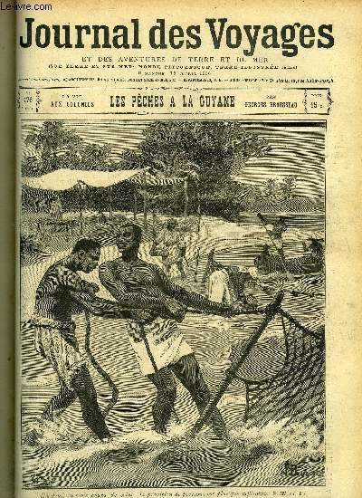 Journal des voyages et des aventures de terre et de mer n 176 - 2e srie - Les pches  la Guyane par Georges Brousseau, L'enfer de glace, VIII, Bexqutoille, Seine et Marne, V, Une noce hivernale au tyrol, Le trois mats la tire lire, La flotte anglaise