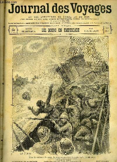 Journal des voyages et des aventures de terre et de mer n 286 - 2e srie - Les Boers en embuscade par G. C. de Luon (autour de Ladysmith), Dans les oasis du Touat et d'In-Salah, IV par Auguste Terrier, Le sous marin le vengeur, VI par Pierre Mael