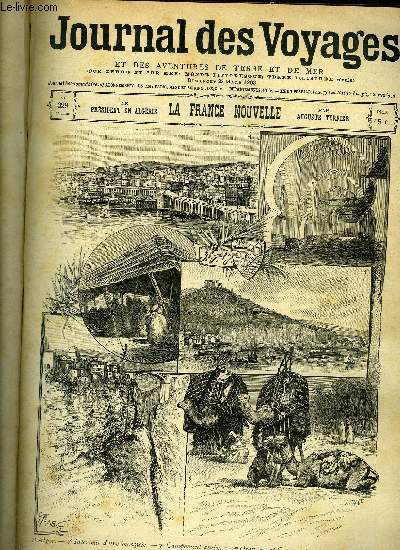 Journal des voyages et des aventures de terre et de mer n 329 - 2e srie - La France nouvelle par Auguste Terrier (le prsident en Algrie), Les touamotou par P. Lemosop, Le zouave de Malakoff, IX par Louis Boussenard, La jeunesse du prsident Kruger