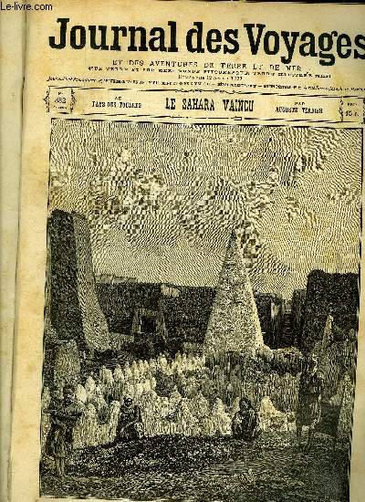 Journal des voyages et des aventures de terre et de mer n 332 - 2e srie - Le Sahara vaincu par Auguste Terrier (pays des Touareg), Le zouave de Malakoff, II par Louis Boussenard, Le scoppio del Carro par Gerspach, Les unemployed de Londres par Georges