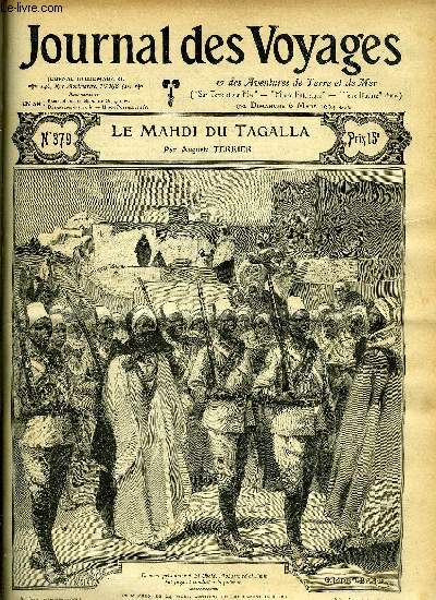 Journal des voyages et des aventures de terre et de mer n 379 - 2e srie - Le Mahdi du Tagalla par Auguste Terrier, Marko le brigand, deuxime partie par Louis Boussenard, Dans l'Afrique centrale, types d'indignes, Le voyage d'Eka Kawaguchi par Victor