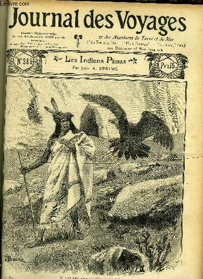 Journal des voyages et des aventures de terre et de mer n 389 - 2e srie - Les indiens Pimas par John A. Spring, L'lphant bleu, chapitre III par Camille Debans, Le saut de Leucade, Les horreurs de la guerre navale par Ren Thierry, Marko le brigand