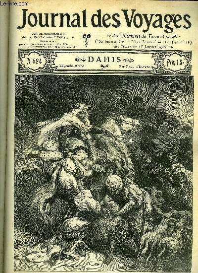 Journal des voyages et des aventures de terre et de mer n 424 - 2e srie - Dahis par Paul d'Estre, Fiance mexicaine, VII par Louis Boussenard, La musique annamite, Mystre ville, VI par William Cobb, Vingt deux mois dans les glaces, Le prince virgule