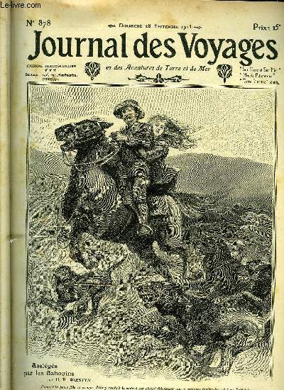 Journal des voyages et des aventures de terre et de mer n 878 - 2e srie - Assigs par les babouins par H. R. Woestyn, L'levage des poules a l'lectricit par Christian Borel, Le dfi d'un boy scout, VIII par le colonel Royet, Ethnographie d'extrme