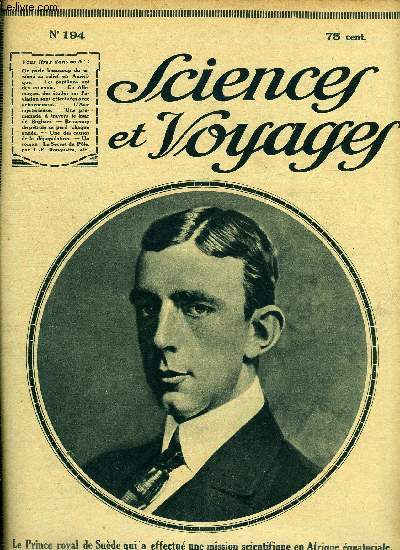 Sciences et voyages n 194 - Une mission scientifique en Afrique quatoriale par R. Thvenin, Une promenade a travers le ksar de Bohari, un jour de march, Le cinma au service de l'alpiniste, Des dizaines de million d'hectolitres de ptrole sont perdus